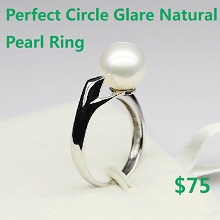 perfect circle glare natural freshwater pearl ring